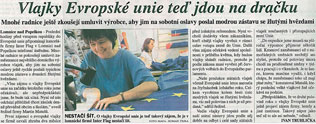 Vlajky Evropské unie teď jdou na dračku - článek
