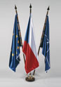 interiérový stojan Klasik Plus s vlajkami České republiky, Evropské unie a NATO